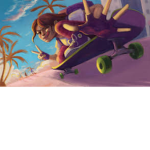 Skateboard race