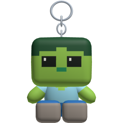 Pixel Zombie Keychain