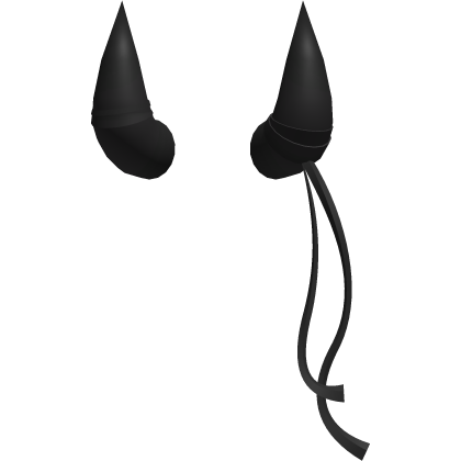 Cute Devil Ribbon Horns in Black Roblox item