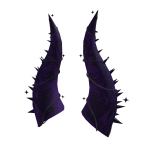 purple sparkle horns