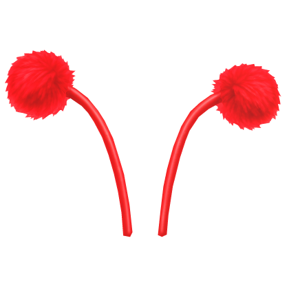 Red Fuzzy Antennae Headband