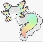 Rainbow axolotl!