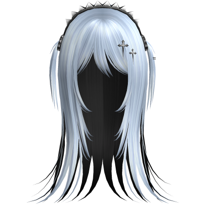 Vampire Goth Wispy Long Hair Blue Black  Roblox item