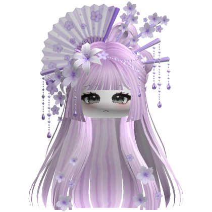 Mystical Hair w/ Sakura Headpiece (Purple) Roblox item