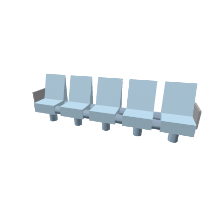Row of five seats