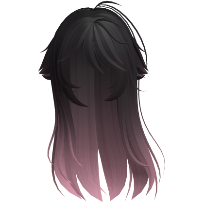 Black & Pink Shy Moe Cat Girl Windy Whispy Hair Roblox item