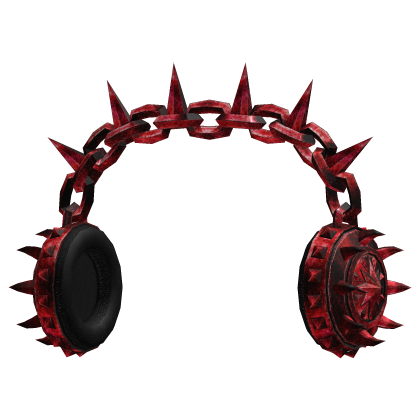 Red Spikey Headphones
