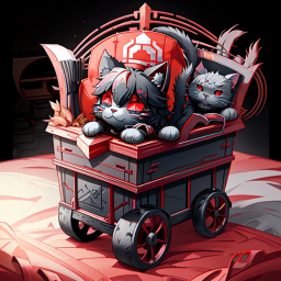 CART RIDE INTO A KITTEN