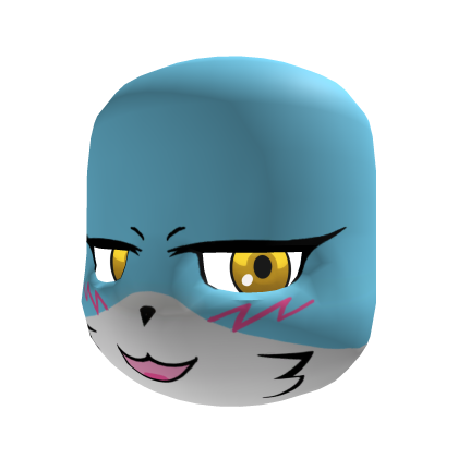 Staring Blue Kemono face 2 Roblox item