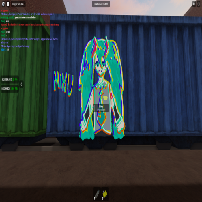 Miku drawing in spray 1 Roblox decal