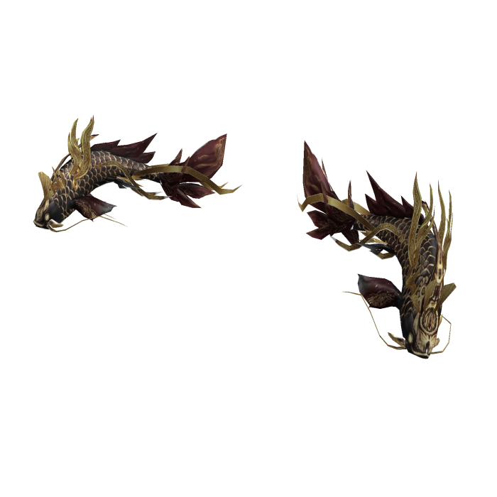 Flame Koi Spirit Aura- Black/Gold