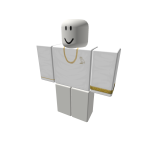 White with gold chain