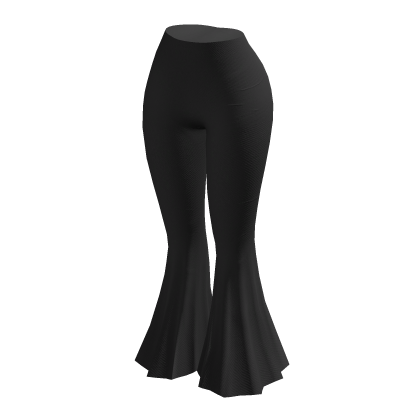 flared / forbidden full black pants