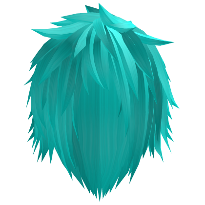 cyan messy  jaggered spikey emo vkei hair Roblox item