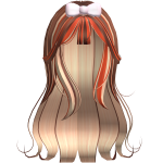 Kawaii Wavy Princess Hair w/ Bow (Calico)