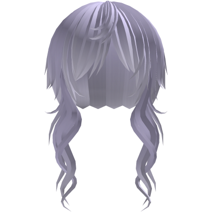 ‘’ (๑ — ‸ ҂)ゝcurly emo hair in pastel purple Roblox item