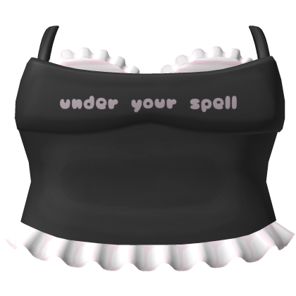 ♡ kawaii cozy black cami w/ pink ruffles & bra