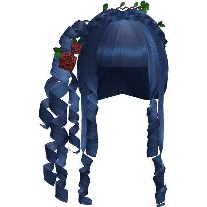 Pretty Ancient Rose Leaf Navy Hair Roblox item