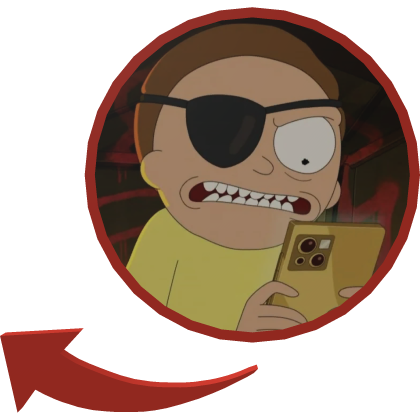 Evil Morty Phone Meme Circle (Rick and Morty) Roblox item