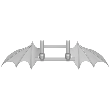 cute emo gothic bat wing harness in white 1.0