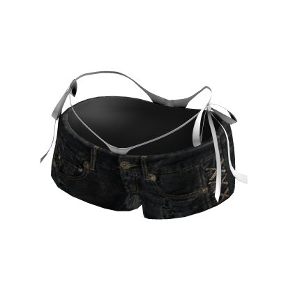 Y2K Grunge Lowrise Shorts (white) thumbnail