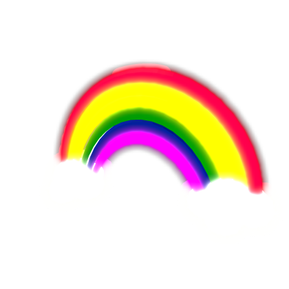 GLOWING rainbow with clouds [EMISSIVE]