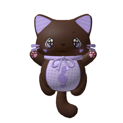 Cute Brown And Purple Kitty With RIbbon