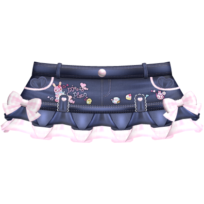 ꒰♡꒱ cute pink tween mezzo piano skirt blue 