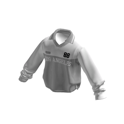 💗V-NECK SPORTY COLLAR T-SHIRT_WHITE/GREY thumbnail