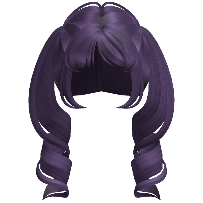 Soft Dolly Curled Pigtails (Purple)