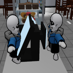 Sans t-pose at mcdonalds
