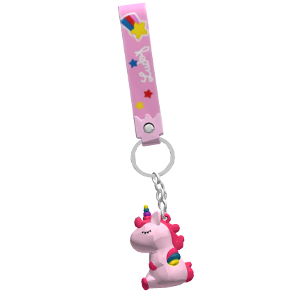 unicorn mini pink keychain
