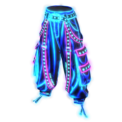 💡[EMISSIVE - Real Glow!] Glitchtronic Neon Pants