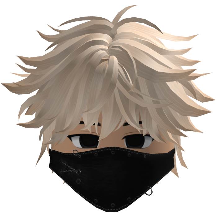 Cute Emo Boy Mask Black Y2K emo ( blonde )