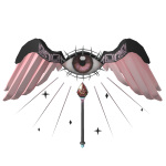 Red tears wing staff
