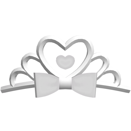 adorable little princess tiara in white Roblox item