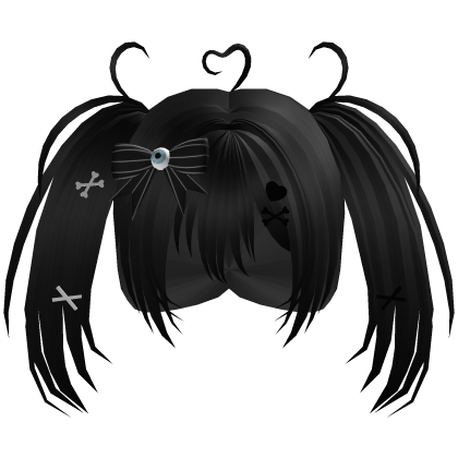  Black Gothic Halloween Pigtails Roblox item