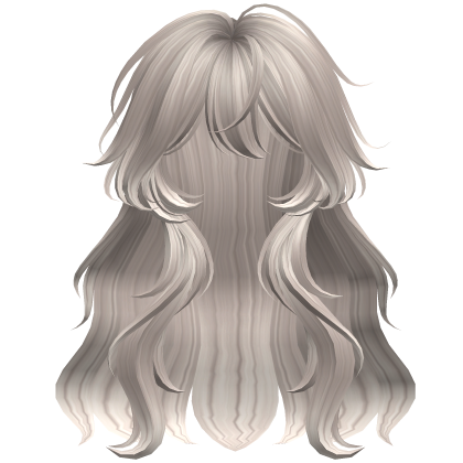 Shy Fluffy Wavy Girly Anime Hair (Platinum Blonde)