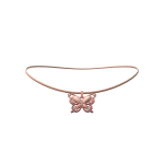Pink Crystal Butterfly Necklace