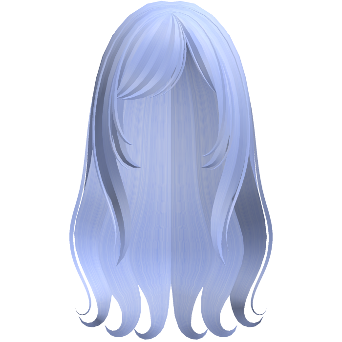 blue wispy wavy gothic moe long layered hair