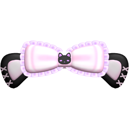 ♡ ⋮ Spooky Kawaii Purple Kitty Ears w/ Bow