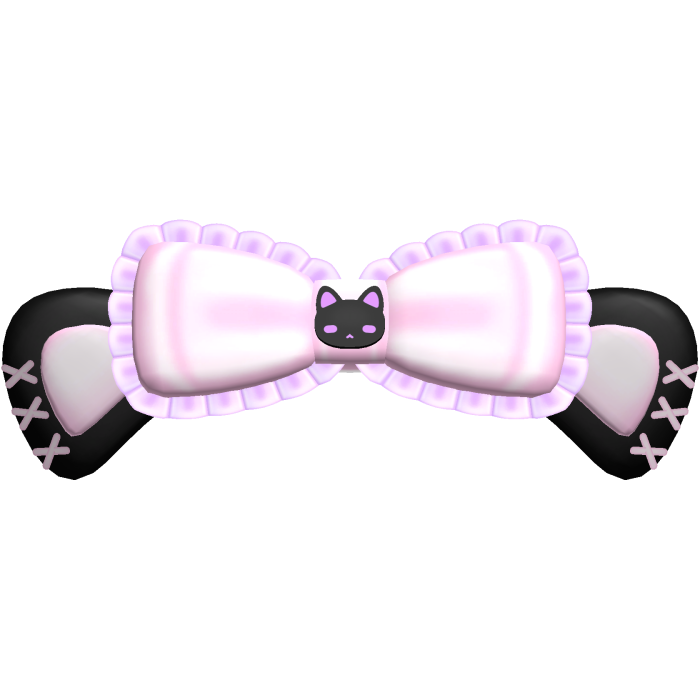 ♡ ⋮ Spooky Kawaii Purple Kitty Ears w/ Bow