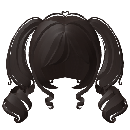 . ‿ ♡ magical princess curly pigtails dark brown Roblox item