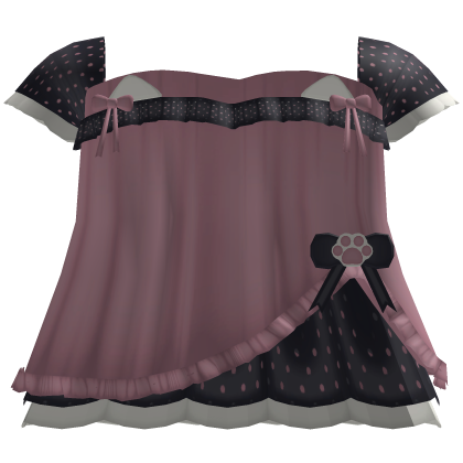 ꒰ ୨୧ ꒱ polka paw dress