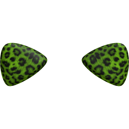 Neon Green Leopard Kitty Cat Ears