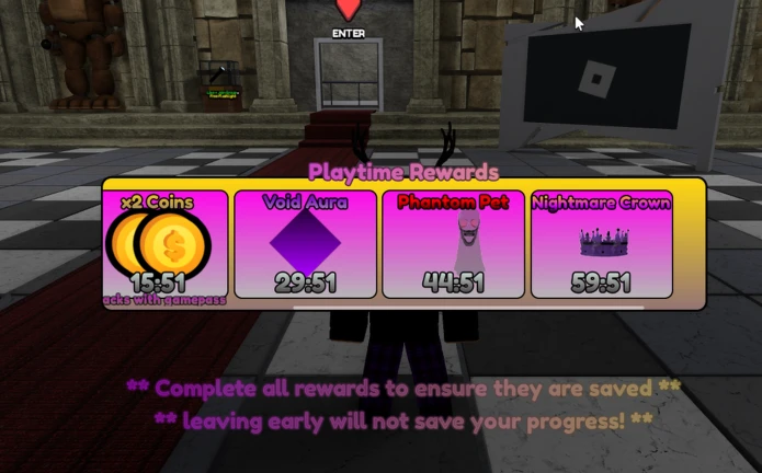 Playtime rewards!