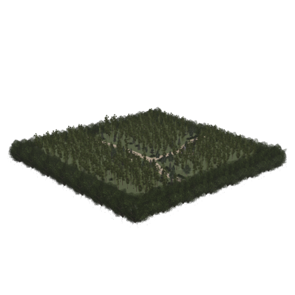 Forest With Houses Village Town Cozy RP Decor Home