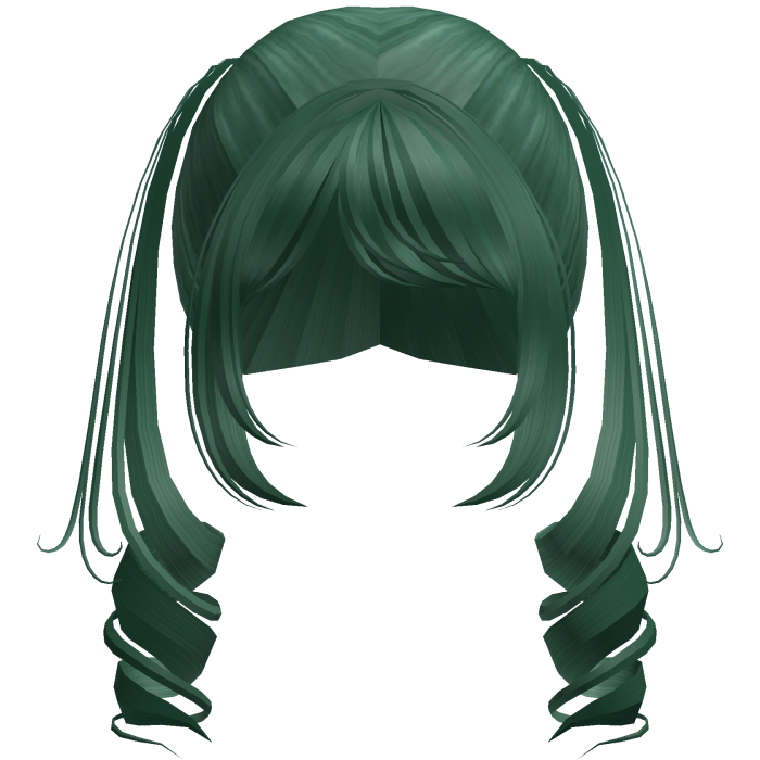 Cute Swirly Half-Up Pigtails (Green)