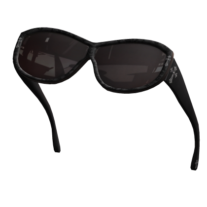 Chrome Y2K Sassy Oversized Raised Sunglasses Roblox item