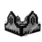 [ADD-ON] White Studded Chained 8-bit Crown
